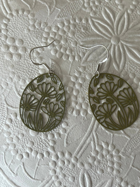 Boucles oreilles œuf de Pâques fleuris Comme un ange