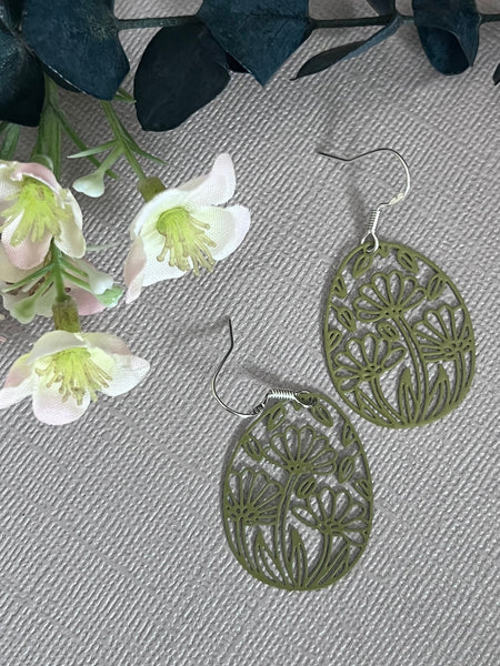 Boucles oreilles œuf de Pâques fleuris Comme un ange