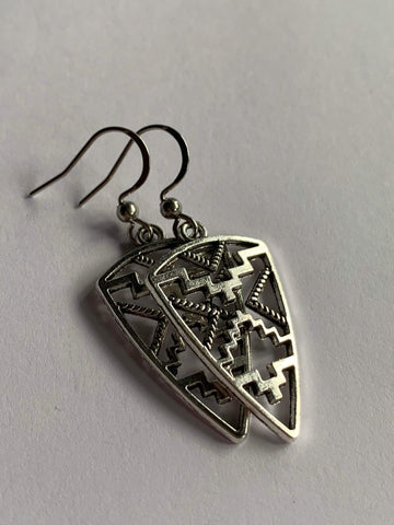 Boucles oreilles tribal bijoux géométriques triangle boho vintage Comme un ange