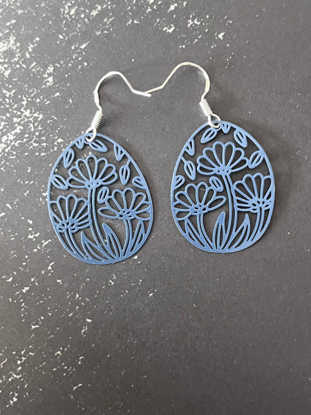 Boucles oreilles œuf de Pâques fleuris Comme un ange