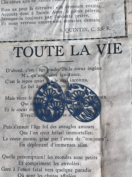 Boucles oreilles œuf de Pâques fleuris Comme un ange