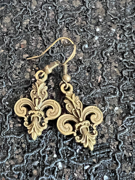 Boucles oreilles fleur de lys