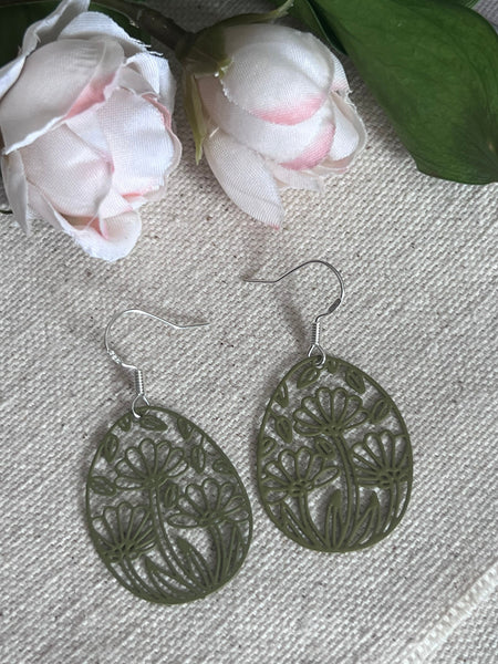 Boucles oreilles œuf de Pâques fleuris Comme un ange