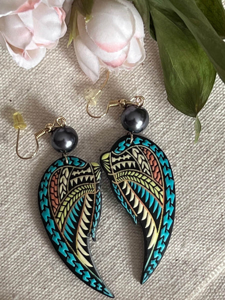 Bijoux boucles oreilles boho ailes anges Comme un ange