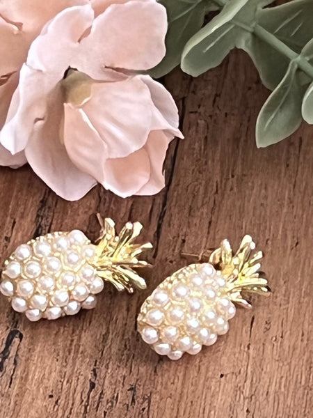 Boucles oreilles perles ananas Comme un ange