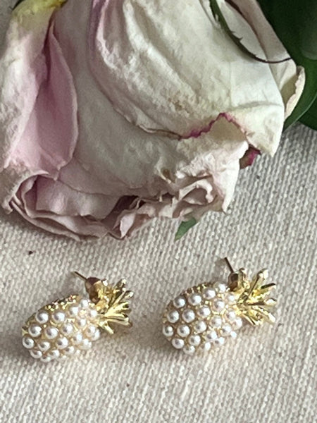 Boucles oreilles perles ananas Comme un ange