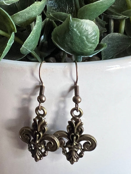 Boucles oreilles fleur de lys