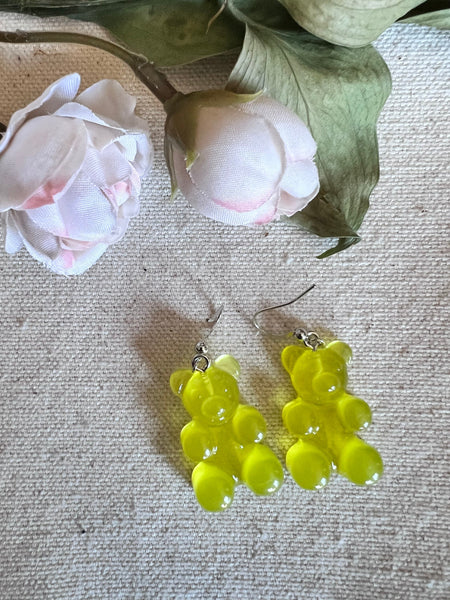 Boucles oreilles oursons jaunes Comme un ange