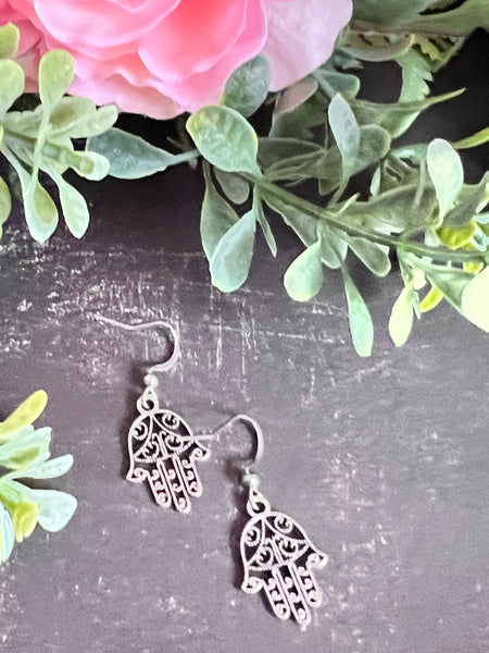 Boucles d’oreilles breloque main d’Hamza main de Fatima Comme un ange