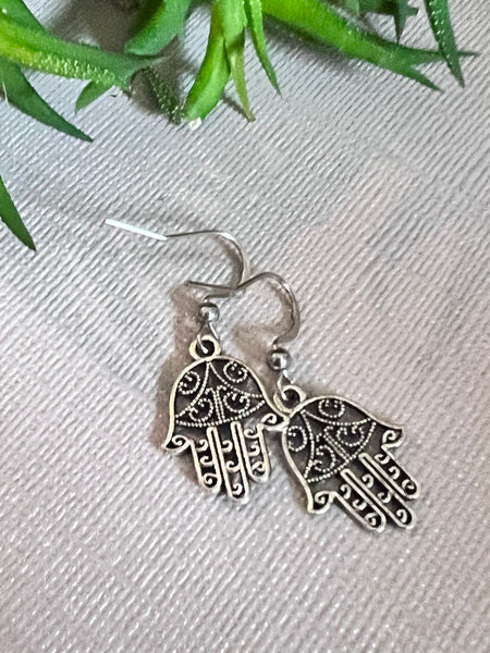Boucles d’oreilles breloque main d’Hamza main de Fatima Comme un ange
