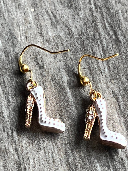 Boucles d’oreilles talons hauts blancs Comme un ange