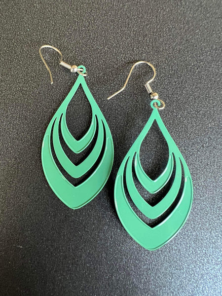 Boucles d’oreilles goutte double turquoise Comme un ange