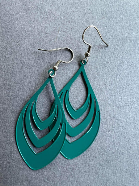 Boucles d’oreilles breloque goutte turquoise Comme un ange