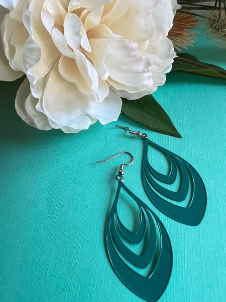 Boucles d’oreilles breloque goutte turquoise Comme un ange