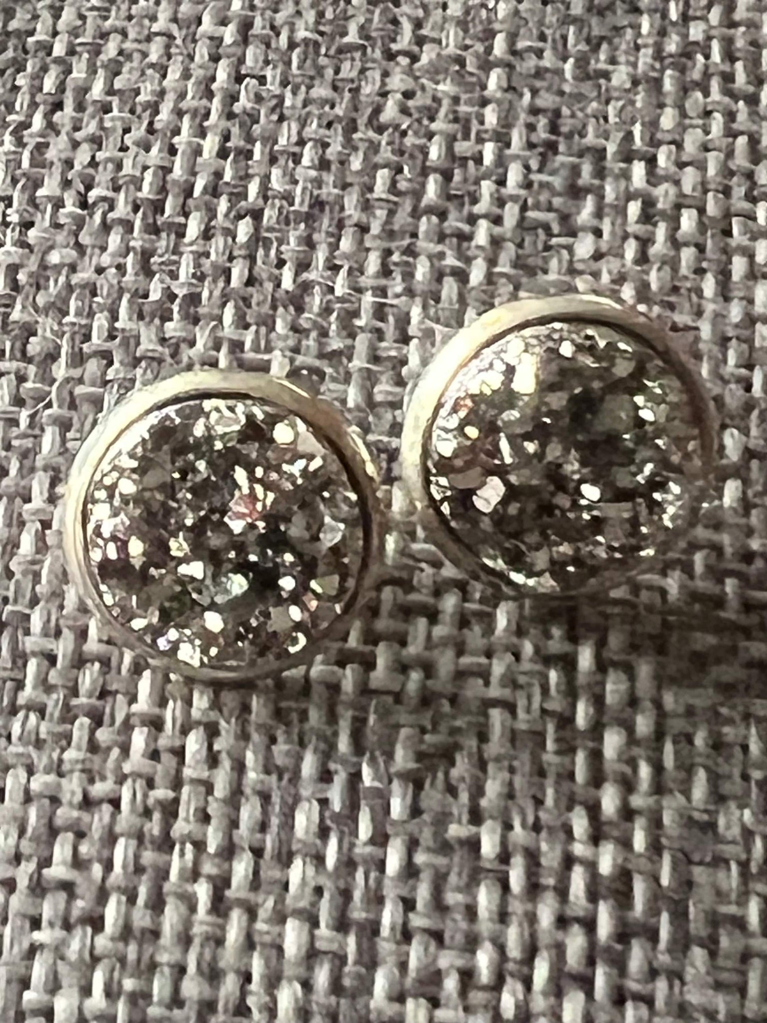 Cabochon style druzy  argent brillant Comme un ange